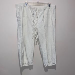 Liz Claiborne crop linen pants - size Petite XL